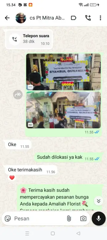 Testimonial Papan ucapan SURABAYA